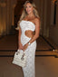 Off-Shoulder Backless Maxi Dress