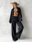 Cotton-Linen Shirt & Wide-Leg Pant Set