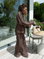 Cotton-Linen Shirt & Wide-Leg Pant Set