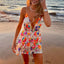 Sequin Floral Mini Club Dress