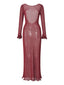 Sheer Long Sleeve Beach Cover-Up Dress