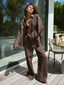 Cotton-Linen Shirt & Wide-Leg Pant Set