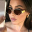 Vintage Oval Metal Sunglasses