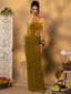 Off-Shoulder Backless Maxi Dress