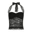 Y2K Lace Halter Cami – Backless Sheer Top