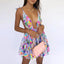 Sequin Floral Mini Club Dress