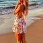 Sequin Floral Mini Club Dress
