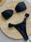 Bandeau Metal Ring Bikini Set
