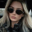 Vintage Oval Metal Sunglasses
