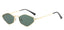 Retro Polygon Metal Frame Sunglasses