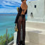 Sheer Long Sleeve Beach Cover-Up Dress
