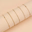 5-Piece Dainty Gold Chain Bracelet Set