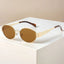 Vintage Oval Metal Sunglasses