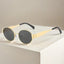 Vintage Oval Metal Sunglasses