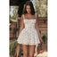 Lace Print Mini Dress